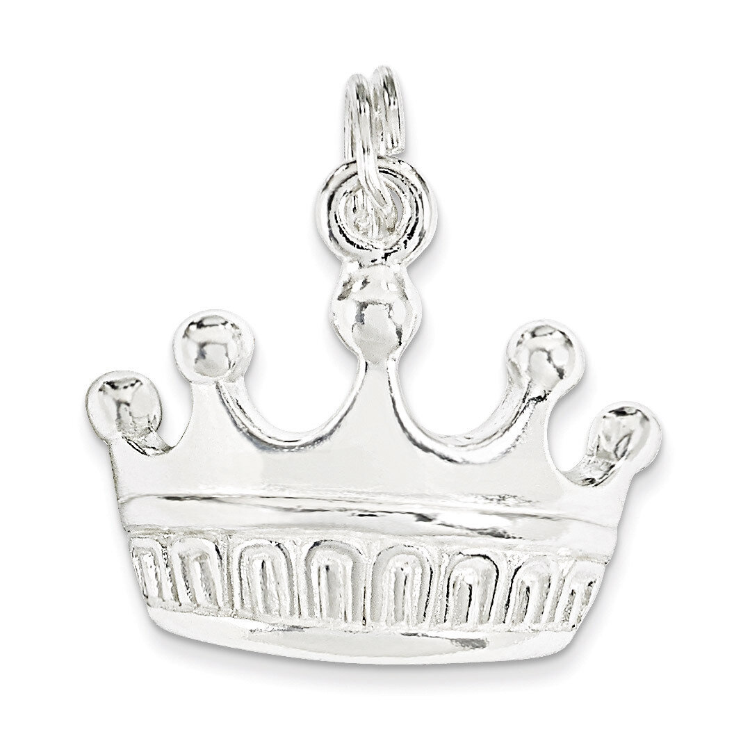 Crown Charm Sterling Silver Polished QP1951