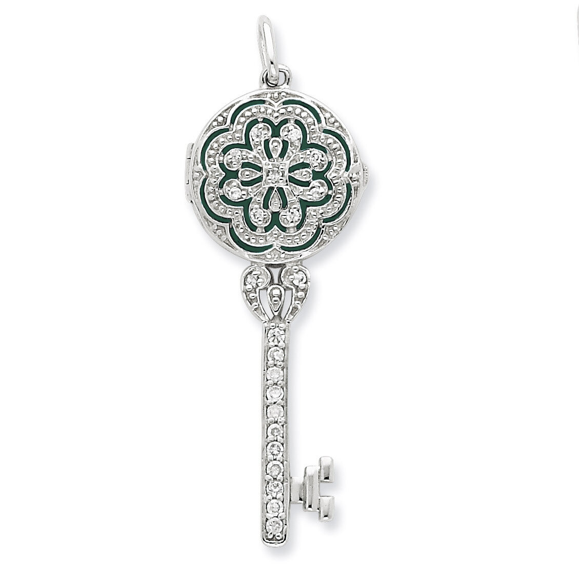 Key Locket Sterling Silver Diamond QP2035, MPN: QP2035, 883957497150