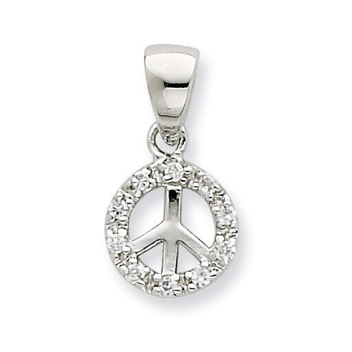 Peace Pendant Sterling Silver Diamond QP2088, MPN: QP2088, 883957521916