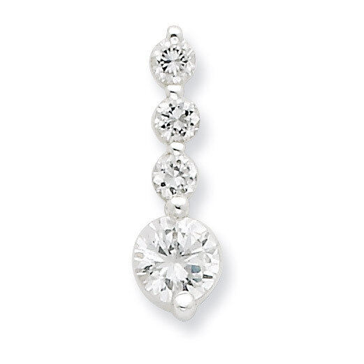 Diamond Pendant Sterling Silver Polished QP2089, MPN: QP2089, 883957543338