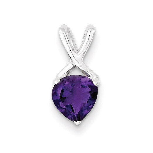 Amethyst Fancy Pendant Sterling Silver Polished QP2092, MPN: QP2092, 883957497167