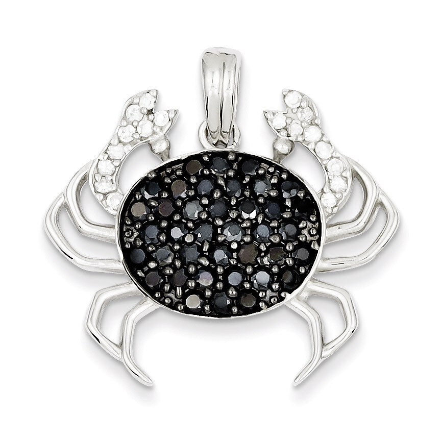 Black &amp; White Diamond Crab Pendant Sterling Silver QP2108, MPN: QP2108, 886774201856