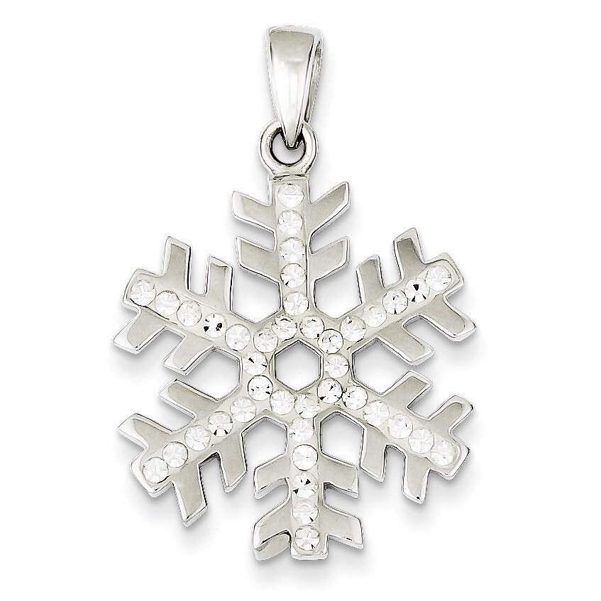 Stellux Crystal Snowflake Pendant Sterling Silver Rhodium-plated QP2472, MPN: QP2472, 883957565767