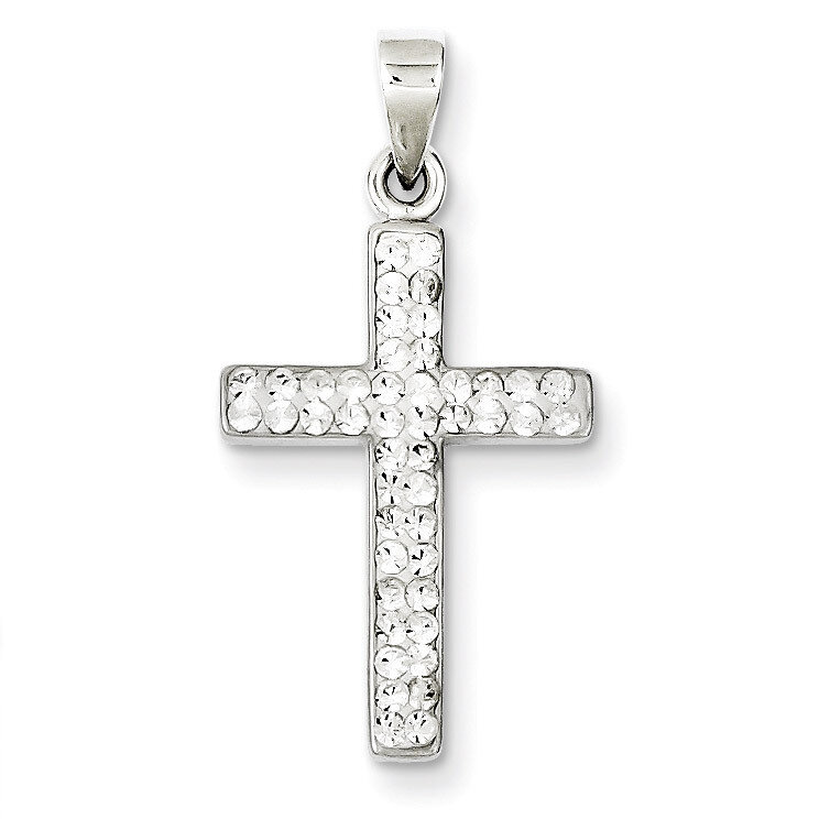 Stellux Crystal Cross Pendant Sterling Silver Rhodium-plated QP2489, MPN: QP2489, 883957574257