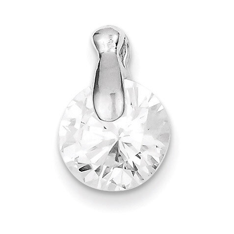Pendant Sterling Silver Rhodium-plated Diamond QP2650