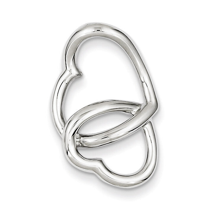 Double Heart Slide Pendant Sterling Silver QP2787, MPN: QP2787, 883957530451