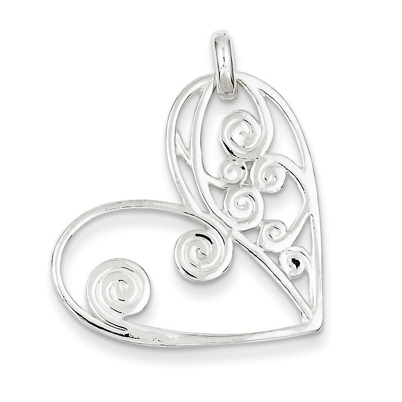 Heart Pendant Sterling Silver QP2793, MPN: QP2793, 191101526084
