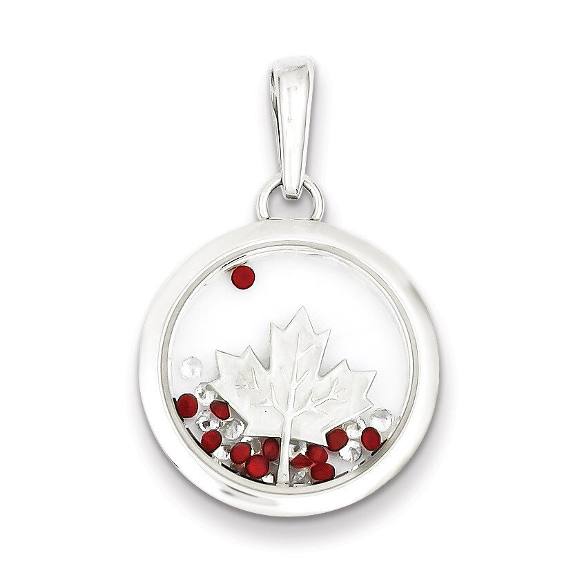 Leaf and Floating Glass Beads Pendant Sterling Silver QP2866, MPN: QP2866, 883957481128