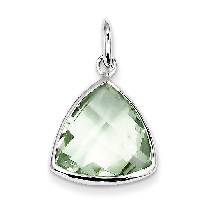 Green Quartz Pendant Sterling Silver QP2894AG, MPN: QP2894AG, 883957022406