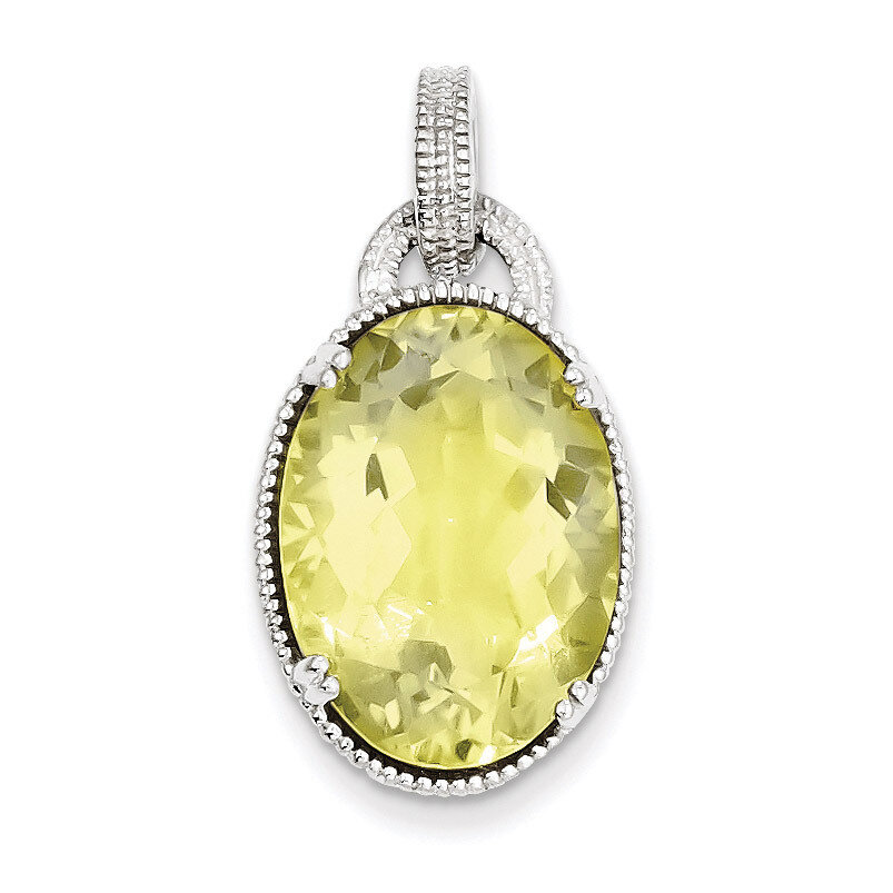 Lemon Quartz Pendant Sterling Silver QP2898LQ, MPN: QP2898LQ, 883957014685