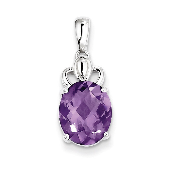Amethyst Pendant Sterling Silver QP2916AM, MPN: QP2916AM, 883957358055