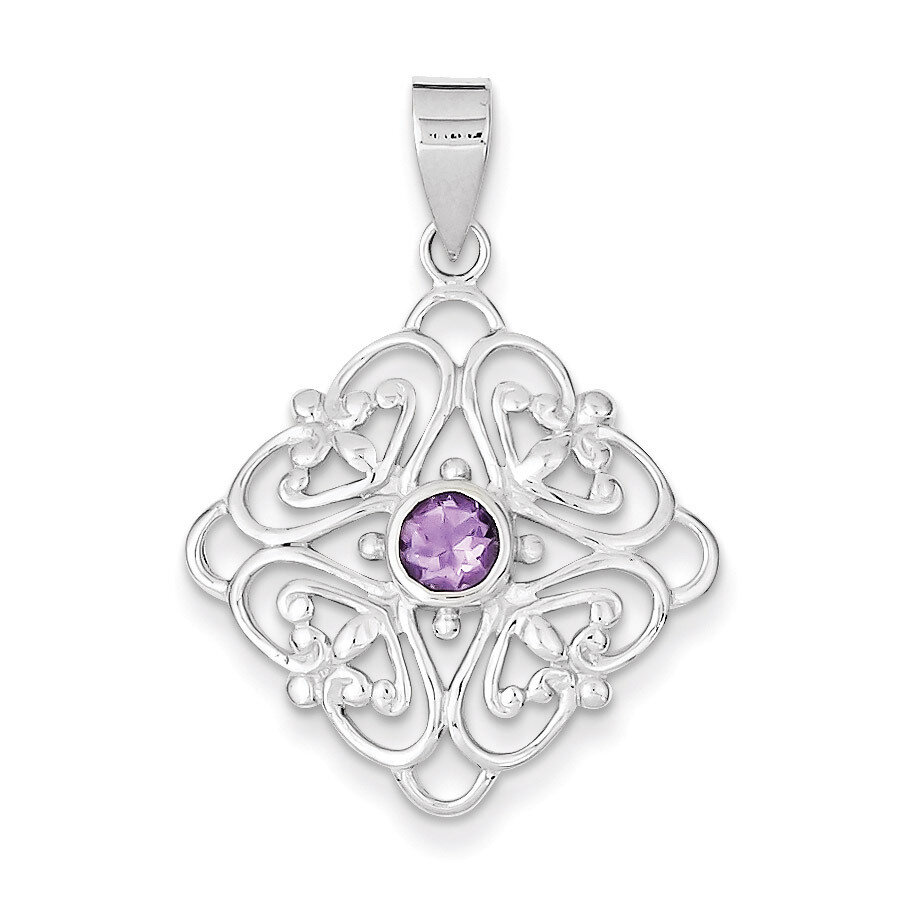Amethyst Pendant Sterling Silver QP297, MPN: QP297, 191101280009