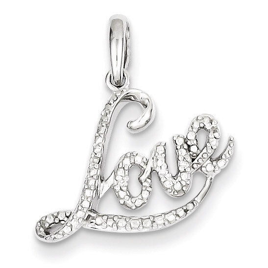 Love Pendant Sterling Silver Rhodium-plated Diamond QP3337, MPN: QP3337, 883957490915