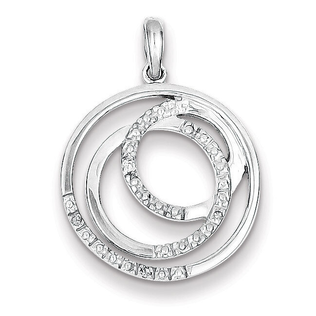 Pendant Sterling Silver Rhodium-plated Diamond QP3354, MPN: QP3354, 883957436388