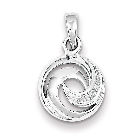 Swirl Pendant Sterling Silver Rhodium-plated Diamond QP3372, MPN: QP3372, 883957490939