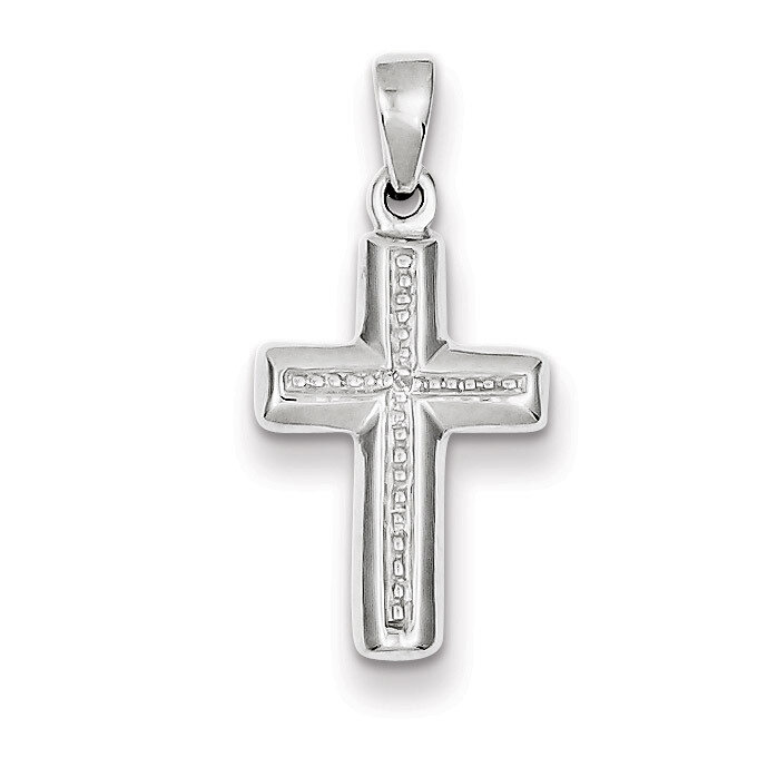 Cross Pendant Sterling Silver Rhodium-plated Diamond QP3578, MPN: QP3578, 883957462394