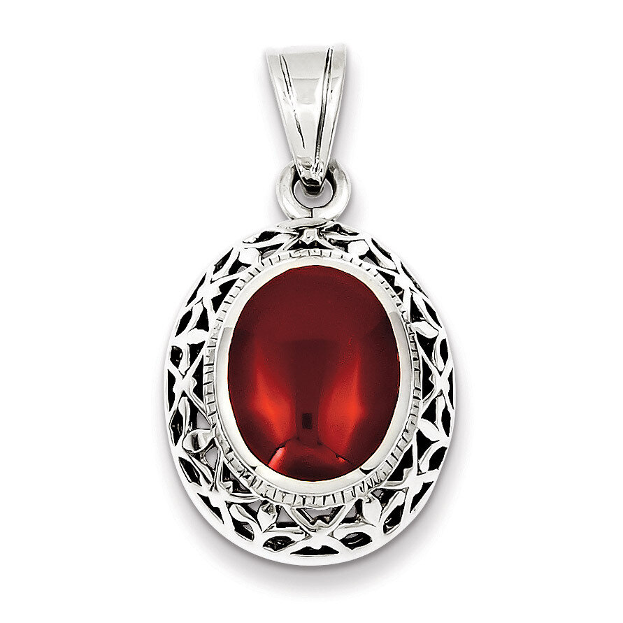 Carnelian Pendant Sterling Silver QP597, MPN: QP597, 883957961057