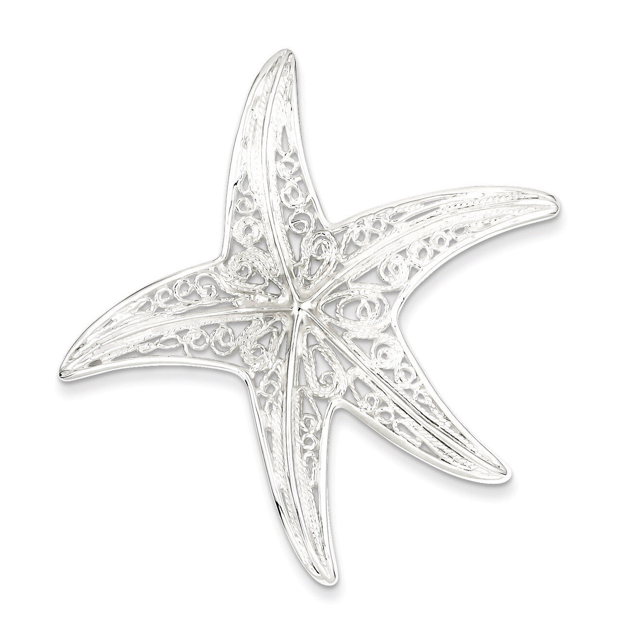 Starfish Pendant Sterling Silver Fancy QP704, MPN: QP704, 723252436433