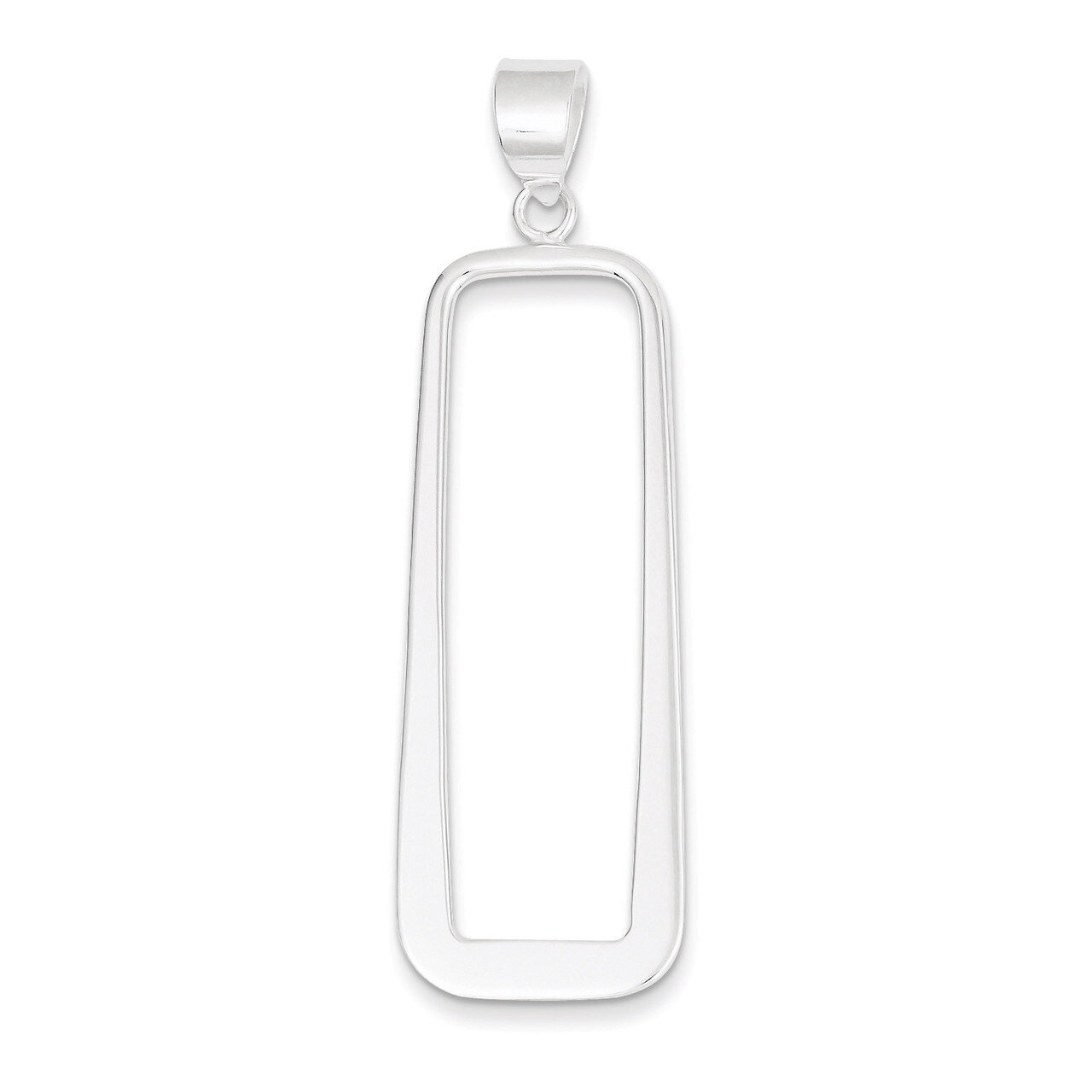 Rectangle Pendant Sterling Silver QP733, MPN: QP733, 723252365191