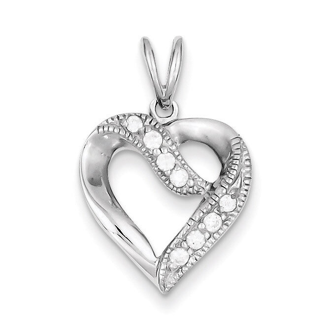 Heart Pendant Sterling Silver Diamond QP752, MPN: QP752, 883957961569