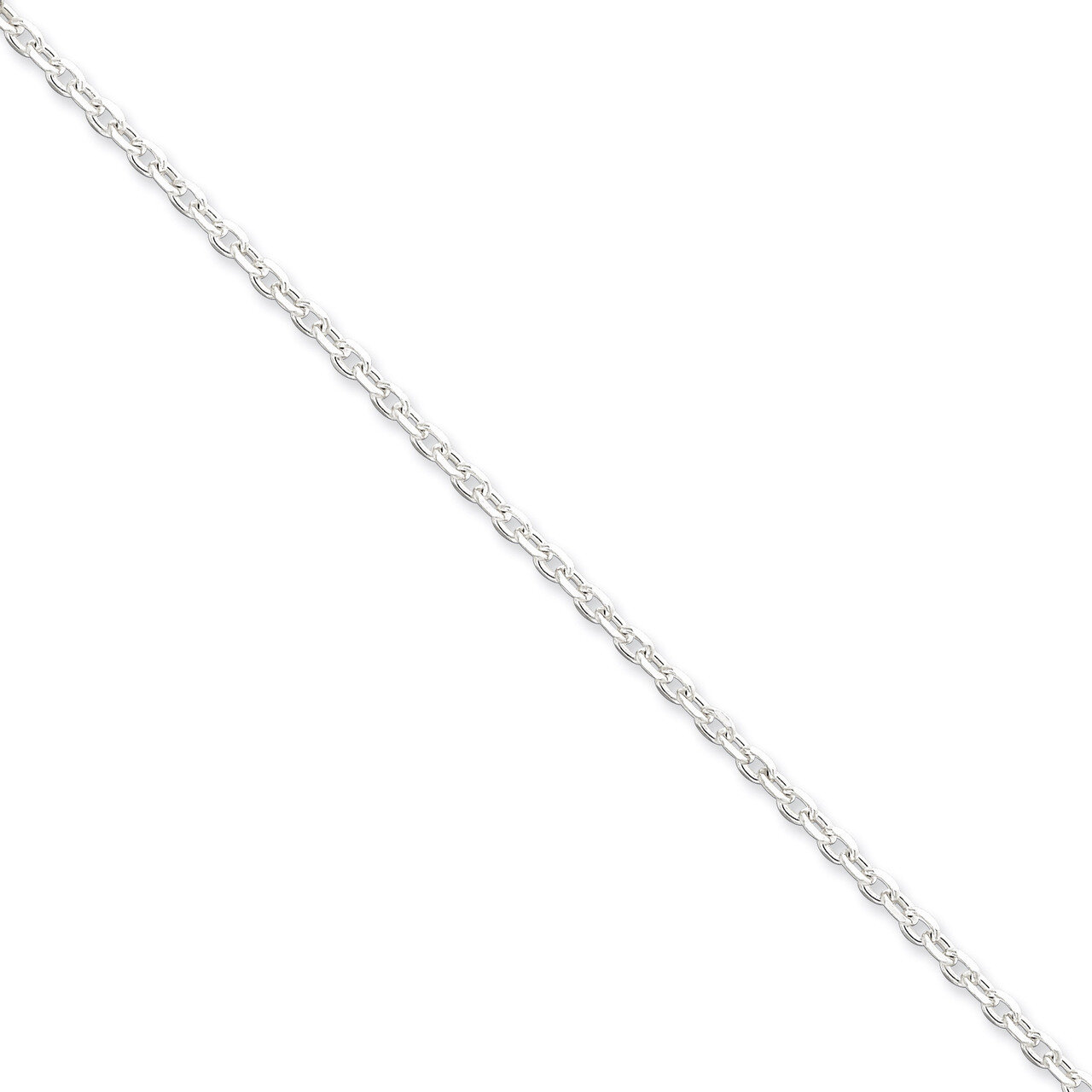 16 Inch 2.75mm Beveled Oval Cable Pendant Chain Sterling Silver QPE15-16, MPN: QPE15-16, 8839579745…