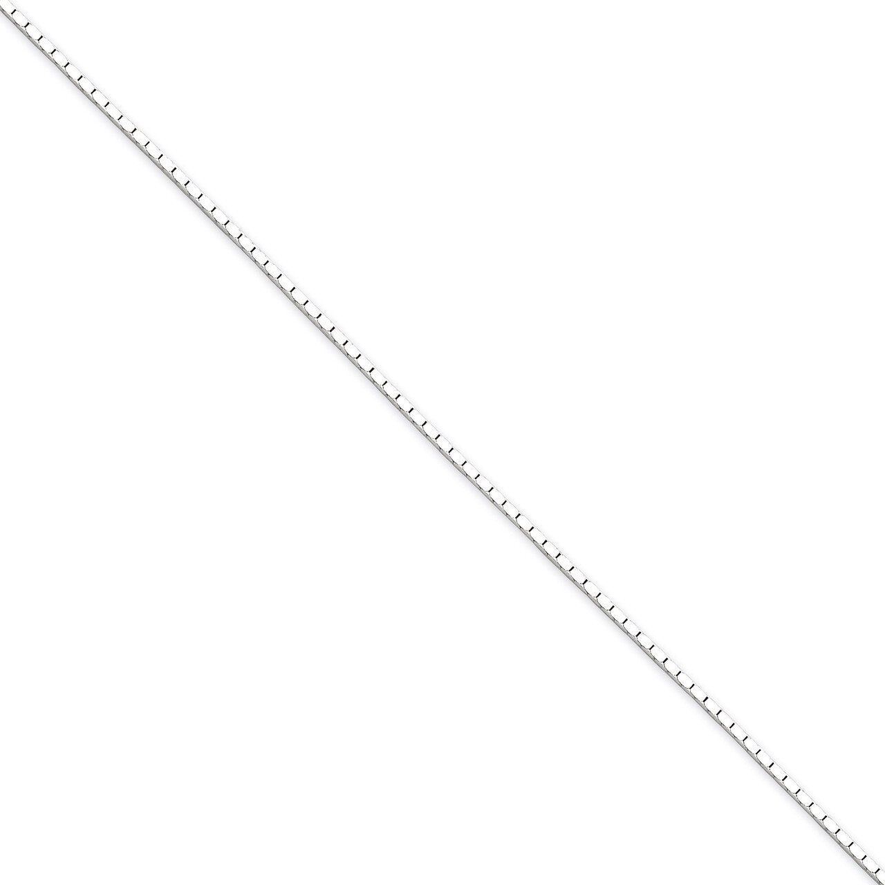 30 Inch 1.25mm Mirror Box Chain Sterling Silver QPE24-30, MPN: QPE24-30, 883957979922
