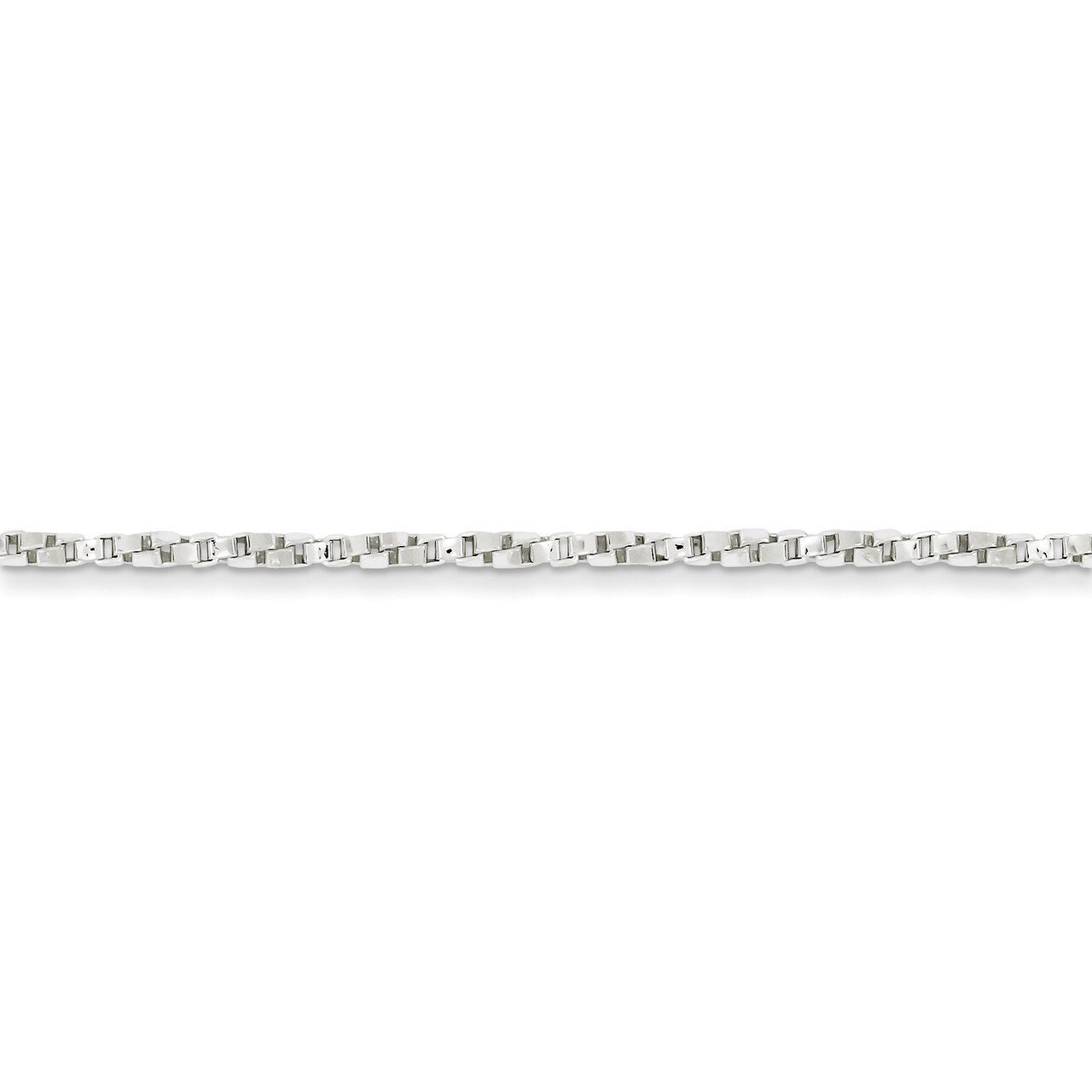 24 Inch 2.25mm Twisted Box Chain Sterling Silver QPE28-24