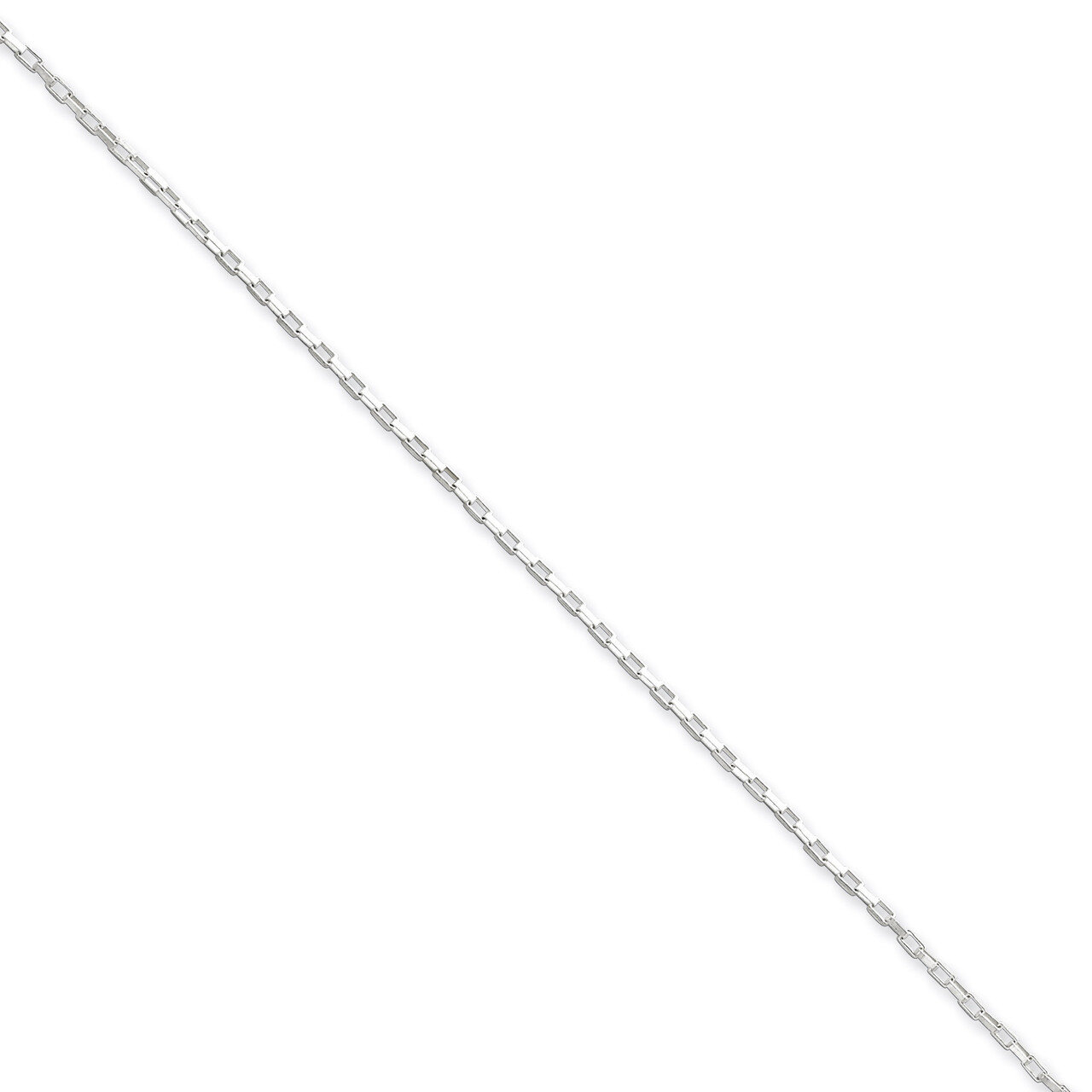 16 Inch 1.3mm Elongated Box Chain Sterling Silver QPE48-16