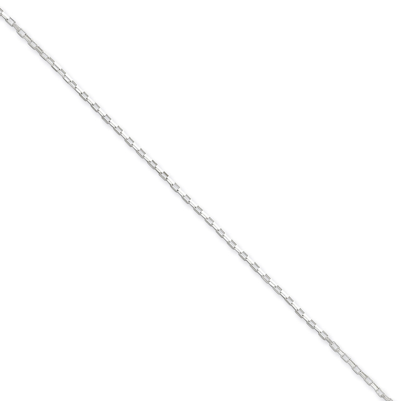 24 Inch 1.3mm Elongated Box Chain Sterling Silver QPE48-24, MPN: QPE48-24, 883957981154