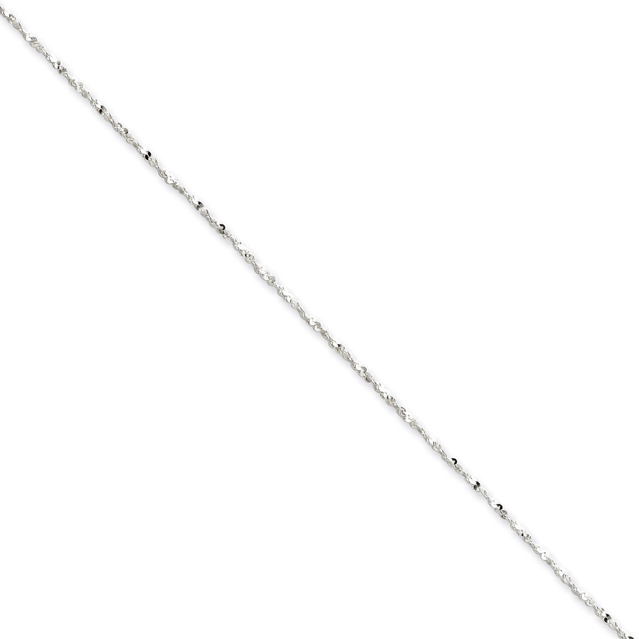 18 Inch 1.2mm Twisted Serpentine Chain Sterling Silver QPEN6-18