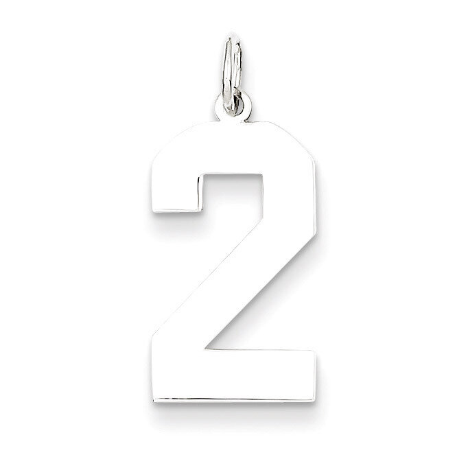Number 2 Pendant Sterling Silver Polished QPL02, MPN: QPL02, 883957490991