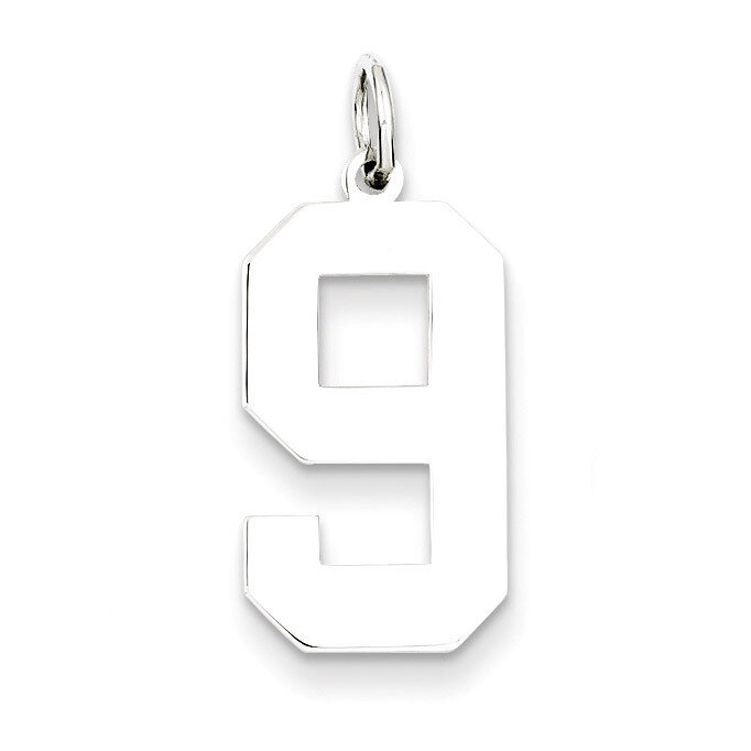 Number 9 Pendant Sterling Silver Polished QPL09, MPN: QPL09, 883957507545