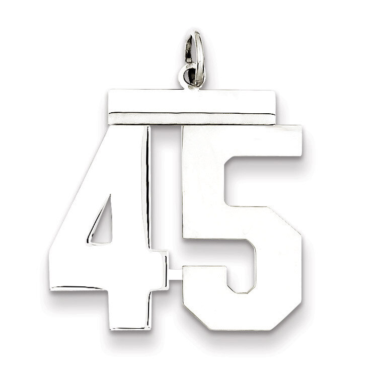 Number 45 Pendant Sterling Silver Polished QPL45, MPN: QPL45, 883957402512