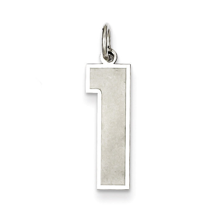 Number 1 Pendant Sterling Silver Satin QPP01, MPN: QPP01, 883957533650