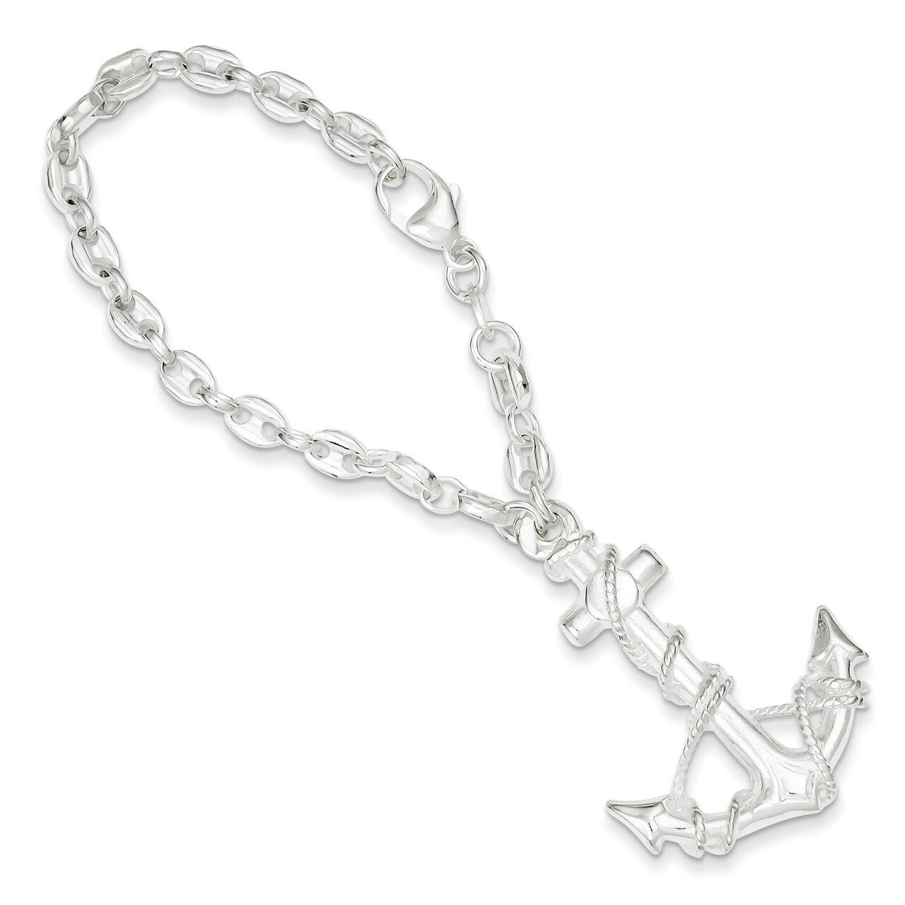 Anchor Key Ring Sterling Silver QQ107, MPN: QQ107, 883957981581