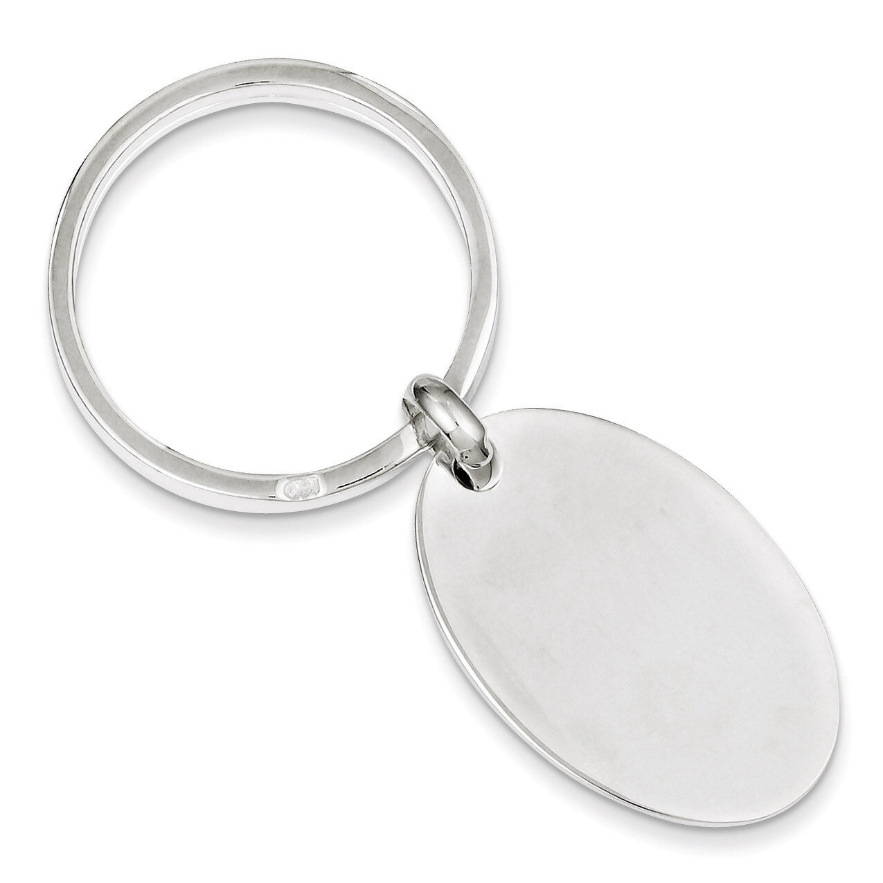 Oval Key Ring Sterling Silver QQ13