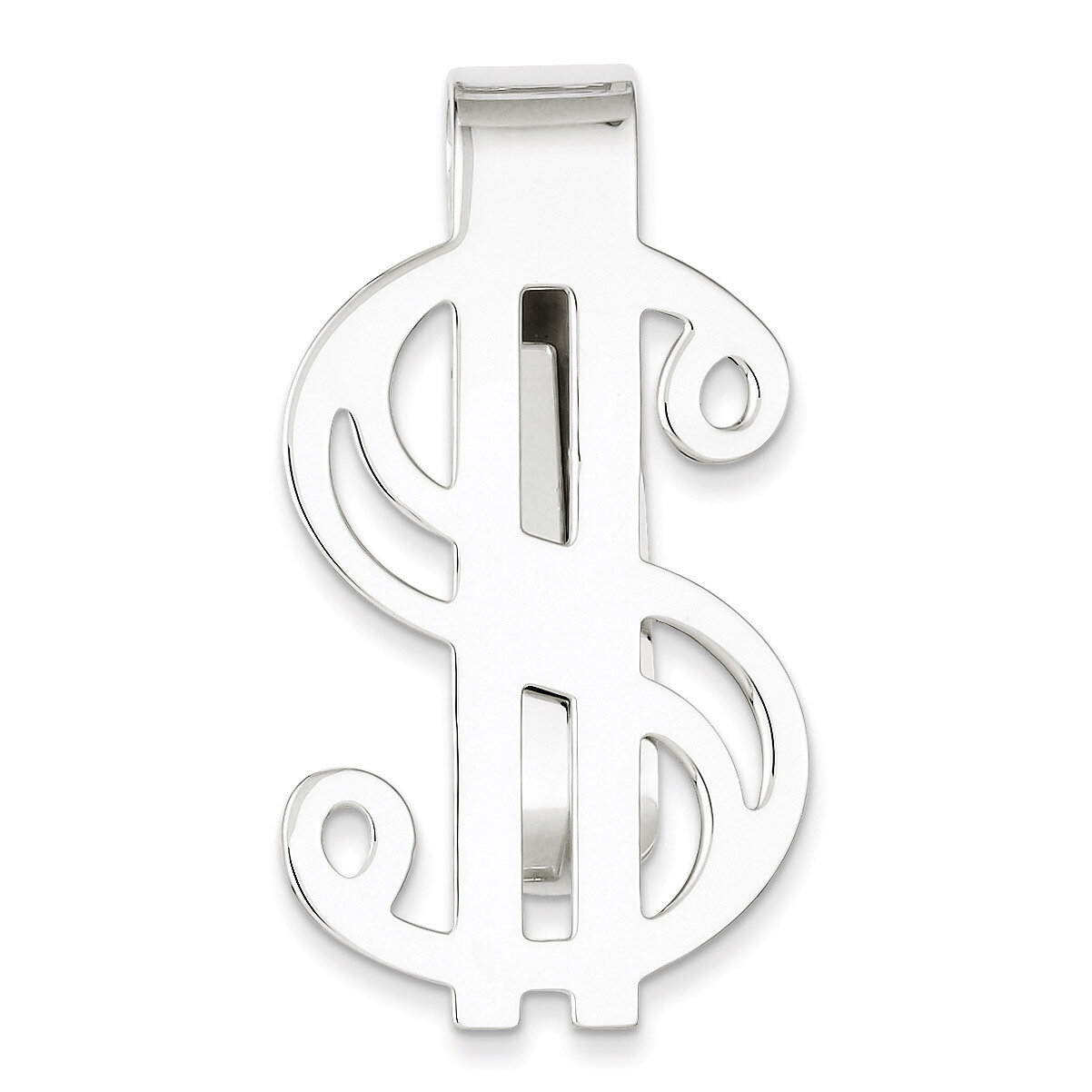 Dollar Sign Money Clip Sterling Silver QQ273
