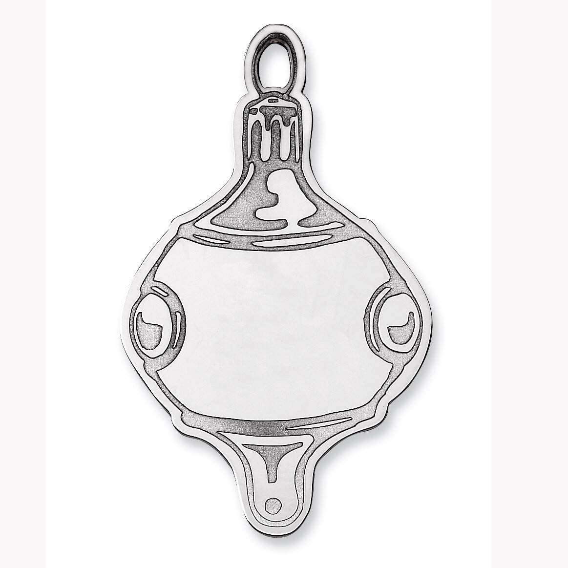 Blank Christmas Ornament Sterling Silver QQ350B, MPN: QQ350B, 191101988516