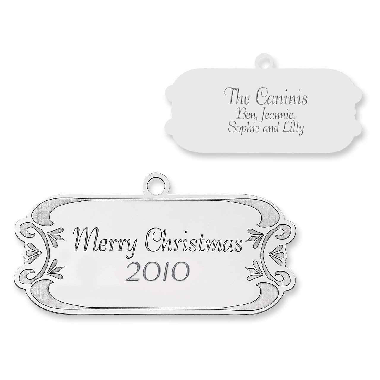 Christmas Gift Tag Sterling Silver QQ353, MPN: QQ353,
