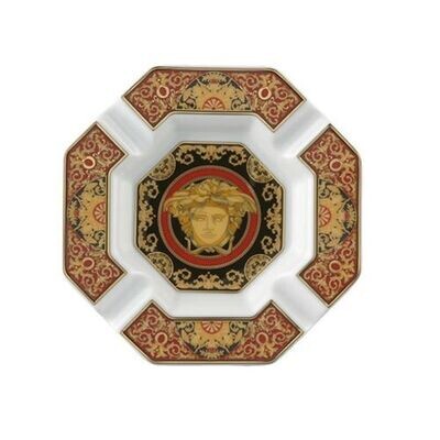Versace Medusa Red Ashtray Porcelain 5 1/2 inch, MPN: 14096-102721-27233, 790955127647