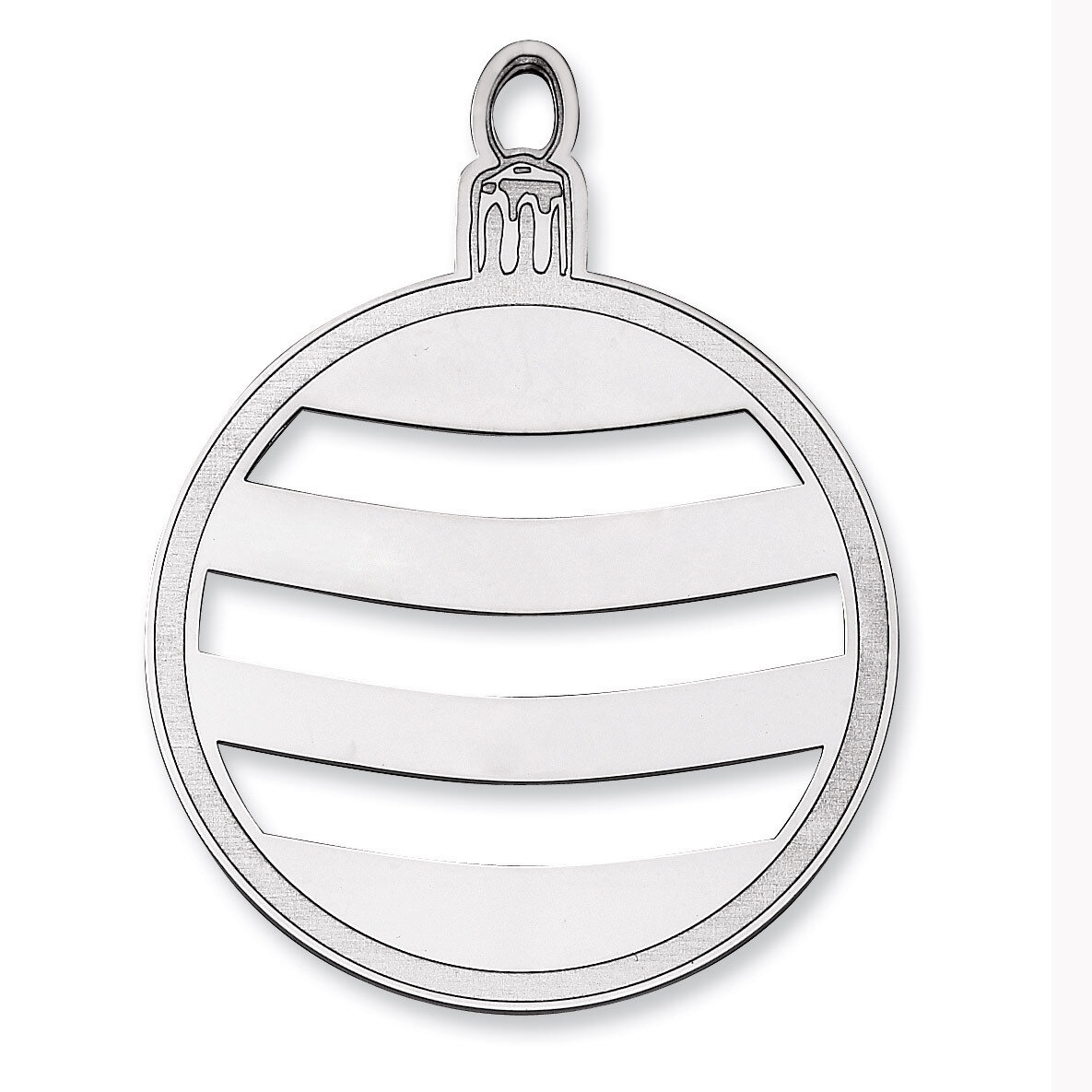 Blank Christmas Ornament Sterling Silver QQ359B, MPN: QQ359B,