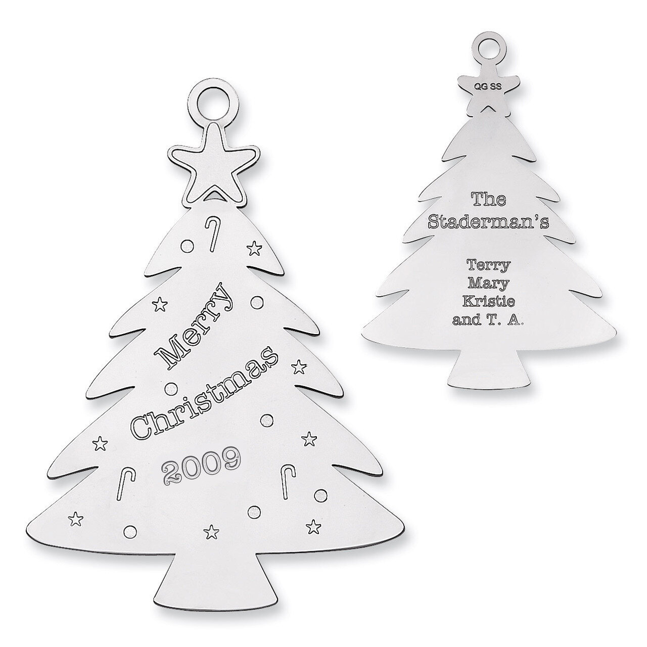 Christmas Tree Ornament Sterling Silver QQ363, MPN: QQ363,