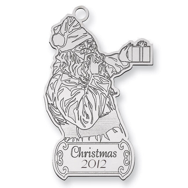 Christmas Santa Ornament Sterling Silver QQ364, MPN: QQ364,