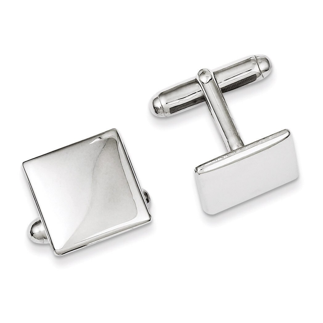 Square Cufflinks Sterling Silver Rhodium-plated QQ510, MPN: QQ510, 883957027654