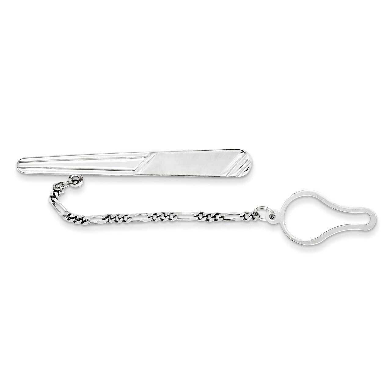 Tie Clip Sterling Silver Rhodium-plated QQ523