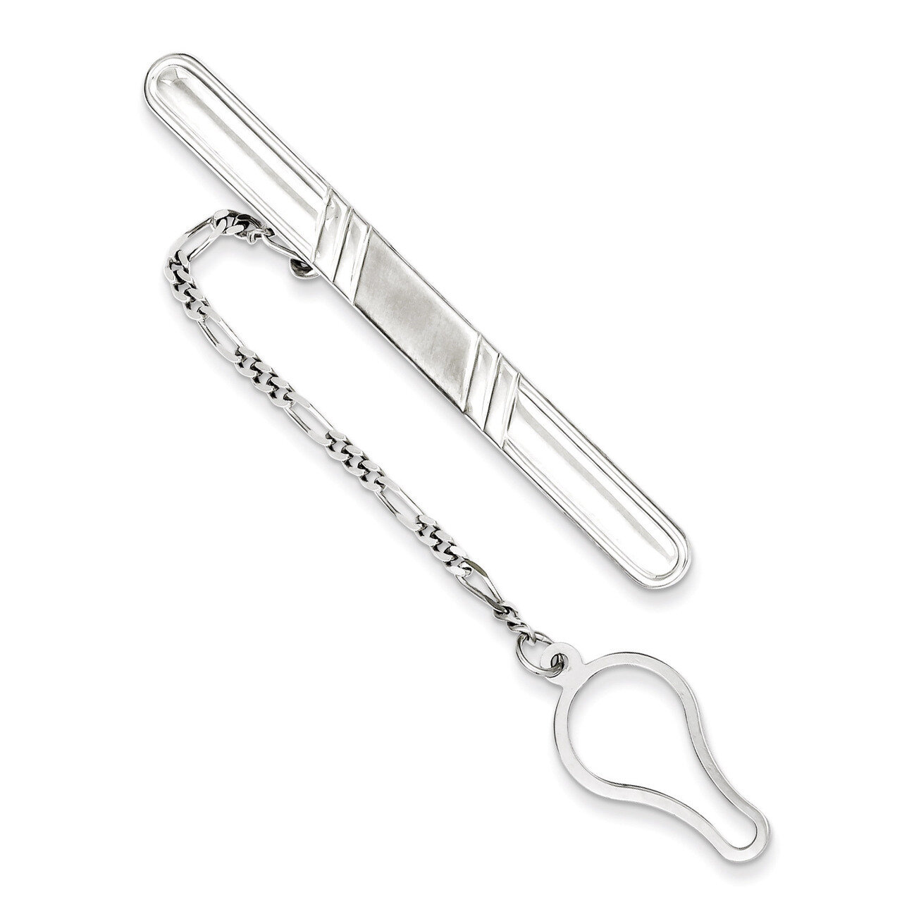Tie Clip Sterling Silver Rhodium-plated QQ525, MPN: QQ525, 191101192340
