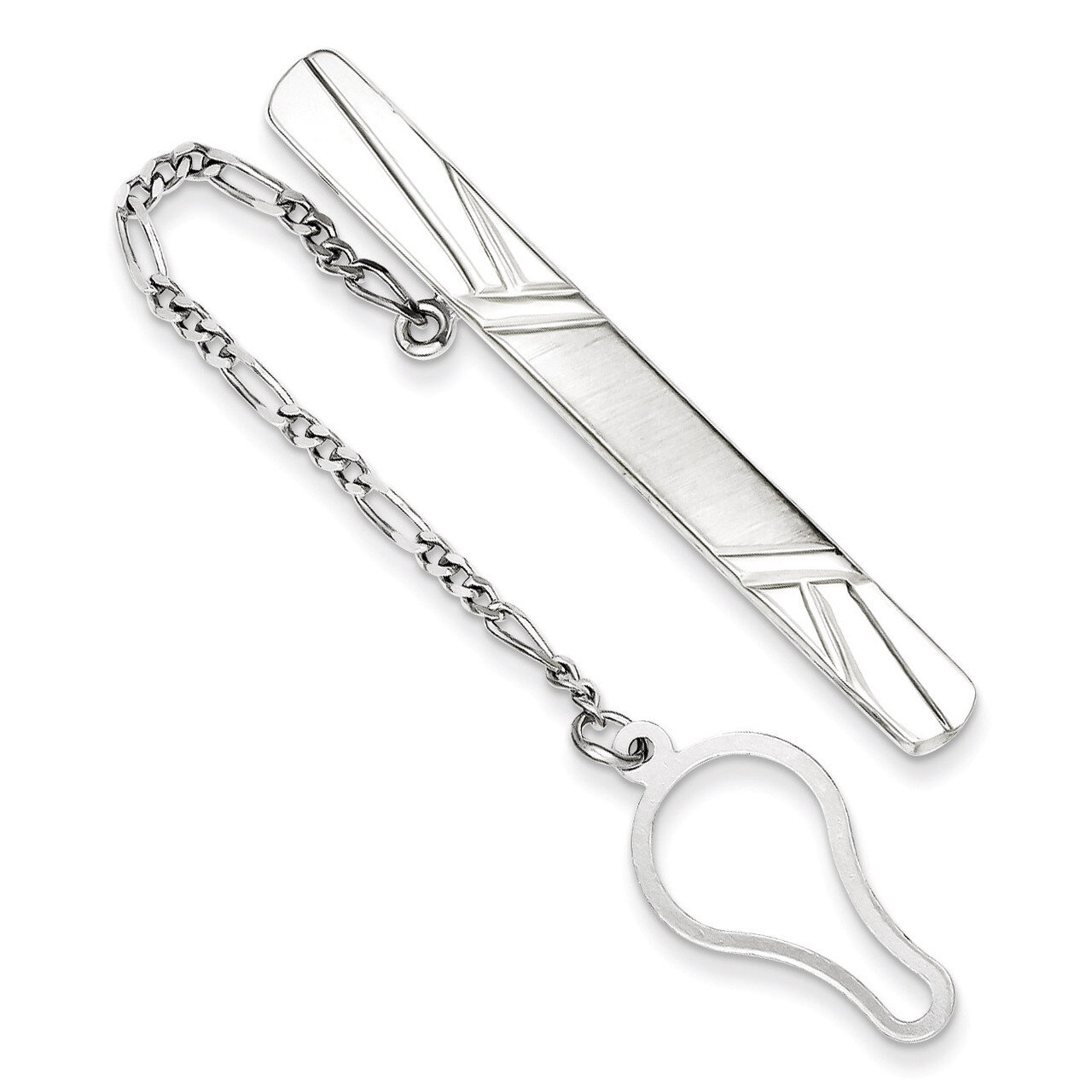Tie Clip Sterling Silver Rhodium-plated QQ531