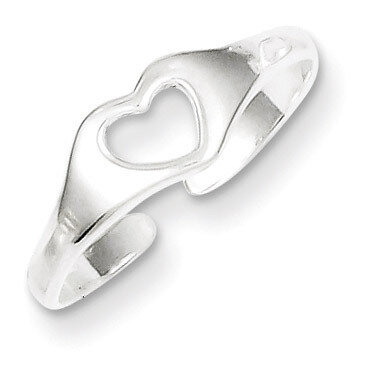 Heart Toe Ring Sterling Silver QR1934