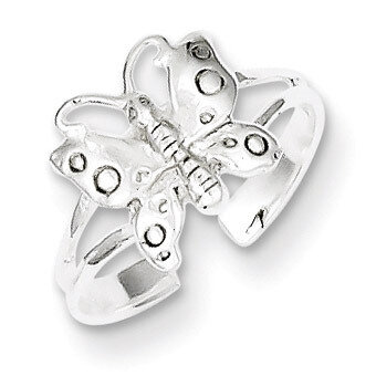 Fancy Toe Ring Sterling Silver Polished QR2658