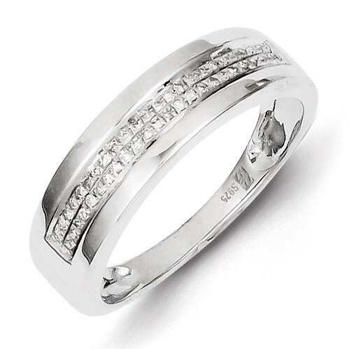Ladies Band Sterling Silver Diamond QR4924-7, MPN: QR4924-7, 883957407852